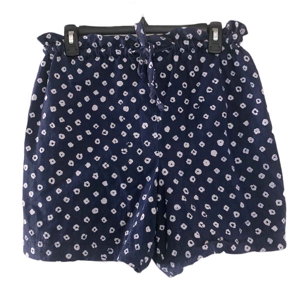 Pacer vintage paper bag blue & white print shorts